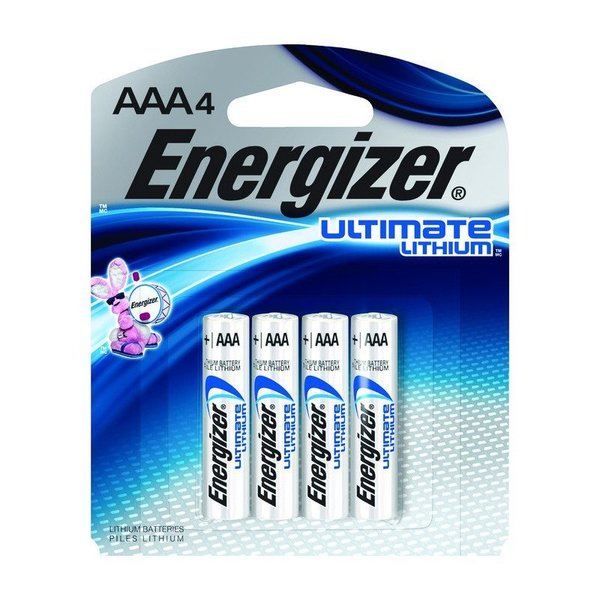 Energizer Ultimate Lithium AAA 1.5 V 1250 Ah Battery L92BP-4 4 pk L92SBP-4